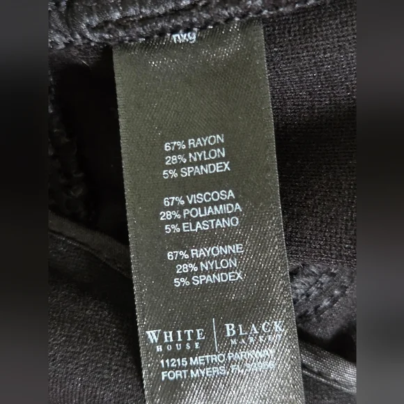 White House Black Market Women Slim Leg Black Pants - Picture 7 of 12